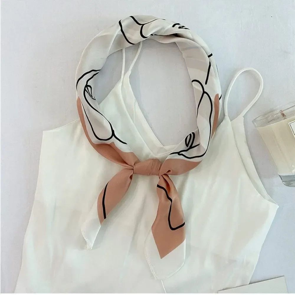 Abstract Silhouette Silky Scarf 